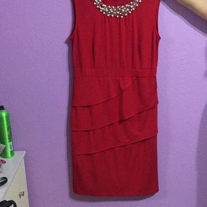 Red party dress